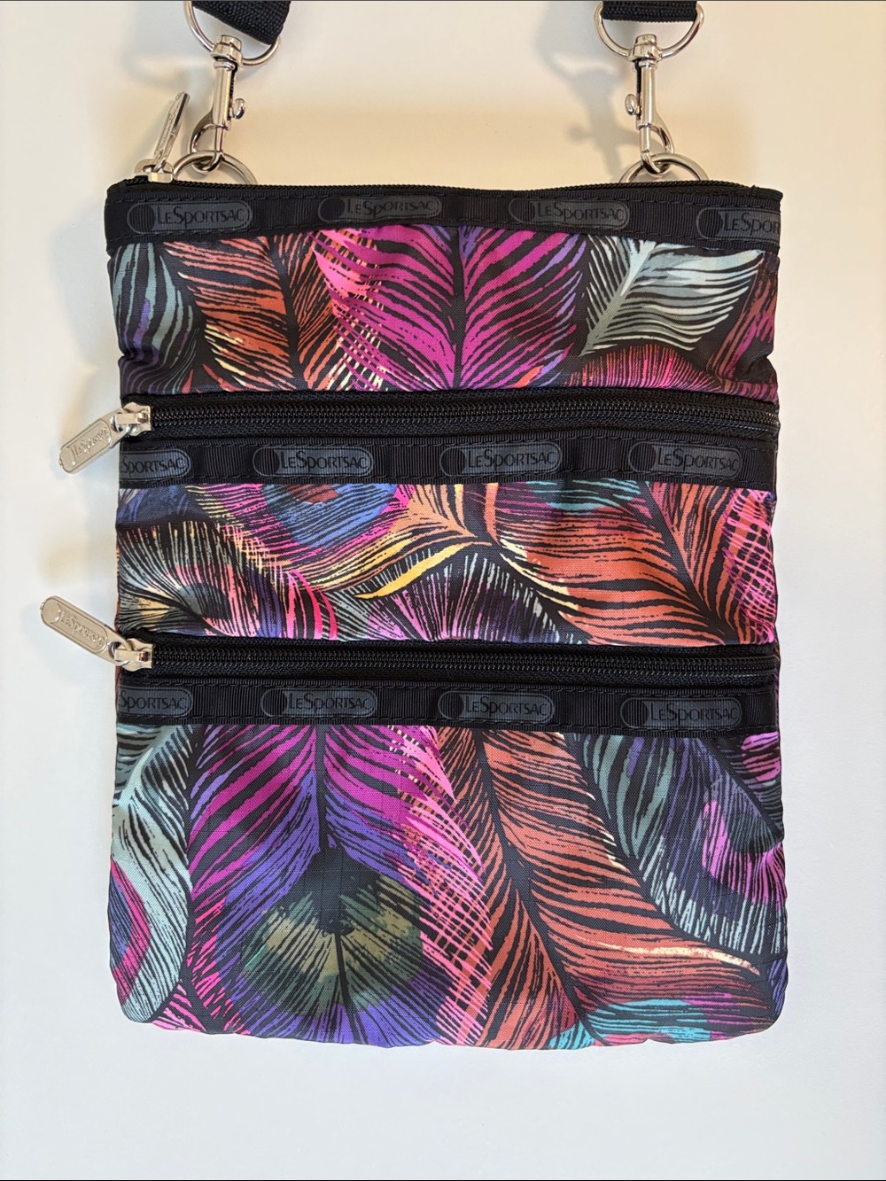 LE SPORTSAC peacock crossbody bag